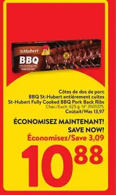 Walmart St-Hubert Fully Cooked BBQ Pork Back Ribs offer