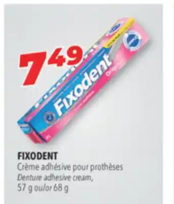 Familiprix FIXODENT Denture adhesive cream offer