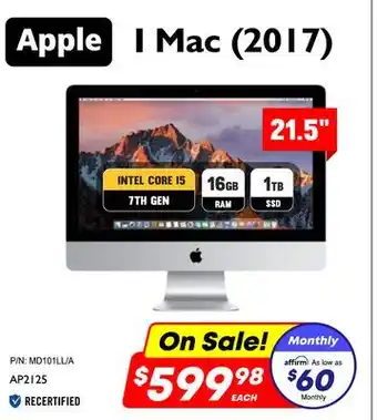 Factory Direct Imac 21.5 I Mac (2017) offer