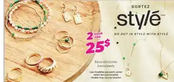Familiprix style Selected jewelry offer