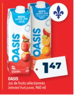 Familiprix OASIS Selected fruit juices offer