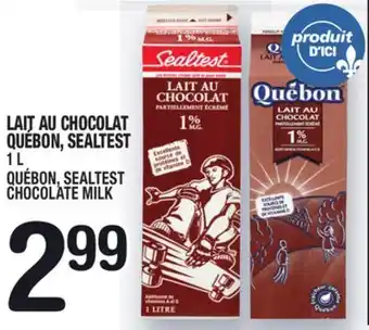 Marche Ami LAIT AU CHOCOLAT QUÉBON, SEALTEST | QUÉBON, SEALTEST CHOCOLATE MILK offer