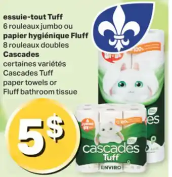 L'Intermarché ESSUIE-TOUT TU 6 ROULEAUX JUMBO OU PAPIER HYGIÉNIQUE FLU 8 ROULEAUX DOUBLES offer