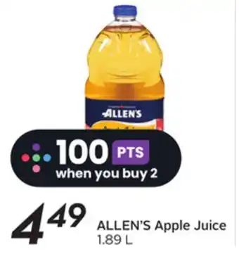 Sobeys Apple Juice offer