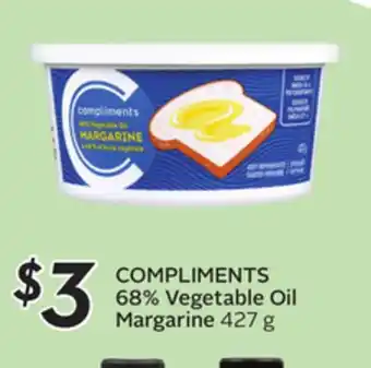 Sobeys COMPLIMENTS 68% Vegetable Oil Margarine offer