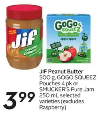 Sobeys JIF Peanut Butter offer