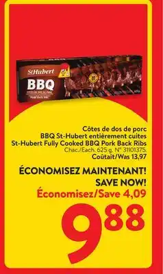 Walmart St-Hubert Fully Cooked BBQ Pork Back Ribs offer