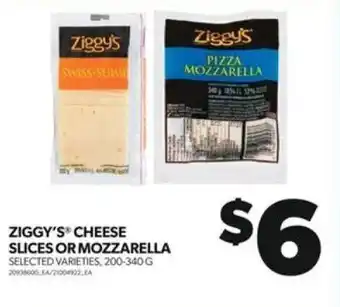 Real Canadian Superstore ZIGGY'S CHEESE SLICES OR MOZZARELLA SELECTED VARIETIES, 200-340G offer