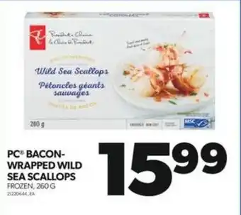 Real Canadian Superstore PC BACON-WRAPPED WILD SEA SCALLOPS FROZEN, 260G offer