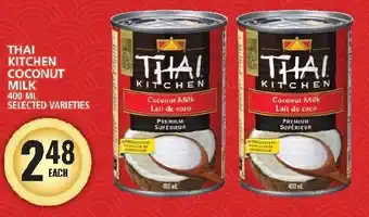 Food Basics THAI KITCHEN COCONUT MILK 400ML SELECTED VARIETIES offer
