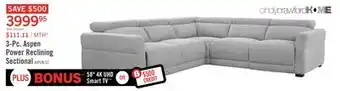 The Brick Aspen 3-Piece Power Reclining Sectional - Grey offer