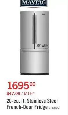 The Brick Maytag 20 Cu. Ft. French-Door Refrigerator MFB2055FRZ offer