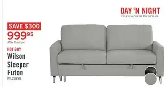 The Brick Wilson Linen-Look Fabric Sleeper Sofa - Solis Grey offer
