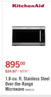 The Brick KitchenAid 2.0 Cu. Ft. Over-the-Range Microwave with Sensor Functions - Stainless Steel offer