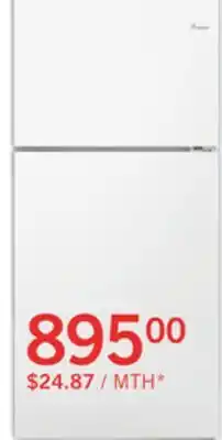 The Brick Amana 18 Cu. Ft. Top-Freezer Refrigerator ART318FFDW offer