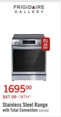 The Brick Frigidaire Gallery 6.2 Cu. Ft. Electric Range with Total Convection - GCFE306CBF offer
