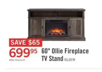 The Brick Ollie 60 Electric Fireplace TV Stand offer