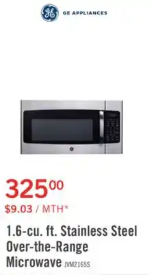 The Brick GE 1.6 Cu. Ft. Over-the-Range Microwave - JVM2165SMSS offer