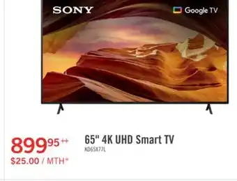 The Brick Sony 65 X77L 4K HDR LED Google TV offer