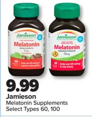 PharmaChoice Jamieson Melatonin Supplements offer