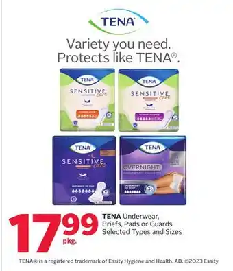 Rexall TENA Underwear, Briefs, Pads or Guards offer