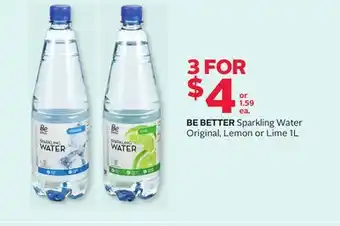 Rexall BE BETTER Sparkling Water Original, Lemon or Lime offer