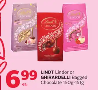 Rexall LINDT Lindor or GHIRARDELLI Bagged Chocolate offer