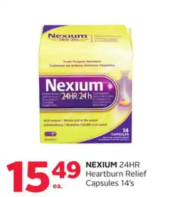 Rexall NEXIUM 24HR Heartburn Relief Capsules offer