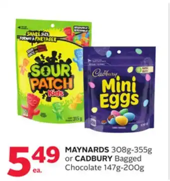 Rexall MAYNARDS 308g-355g or CADBURY Bagged Chocolate 147g-200g offer
