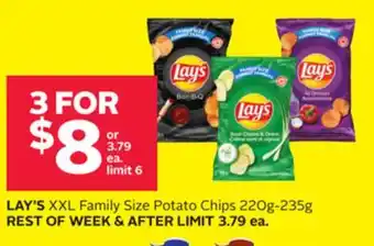 Rexall LAY'S XXL Family Size Potato Chips offer