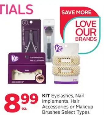 Rexall KIT Eyelashes, Nail Implements, Hair Accessories or Makeup Brushes offer