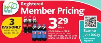 Rexall COCA-COLA or PEPSI Regular Diet offer