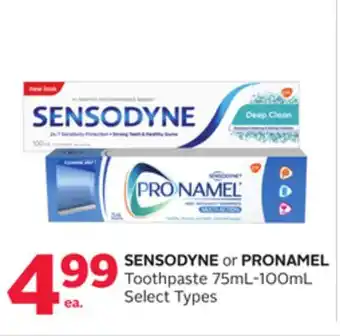 Rexall SENSODYNE or PRONAMEL Toothpaste 75mL-100mL offer