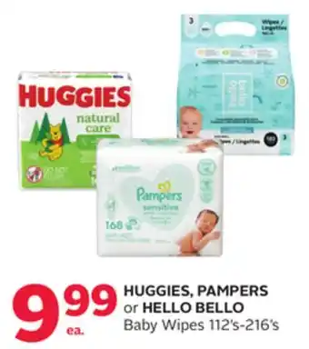Rexall HUGGIES, PAMPERS or HELLO BELLO Baby Wipes offer
