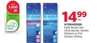 Rexall HYDRASENSE Daily Nasal Care Ultra-Gentle, Gentle, or Full Stream offer