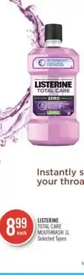 Shoppers Drug Mart LISTERINE TOTAL CARE MOUTHWASH offer