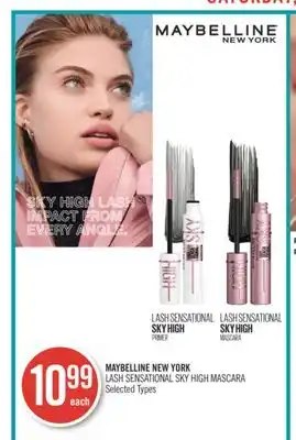 Shoppers Drug Mart MAYBELLINE NEW YORK LASH SENSATIONAL SKY HIGH MASCARA offer