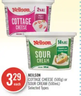 Shoppers Drug Mart NEILSON COTTAGE CHEESE (500g) or SOUR CREAM (500mL) offer