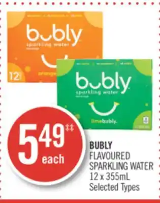 Shoppers Drug Mart BUBLY FLAVOURED SPARKLING WATER offer