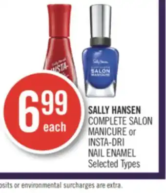 Shoppers Drug Mart SALLY HANSEN COMPLETE SALON MANICURE or INSTA-DRI NAIL ENAMEL offer