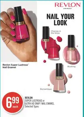 Shoppers Drug Mart REVLON SUPER LUSTROUS or ULTRA HD SNAP! NAIL ENAMEL offer