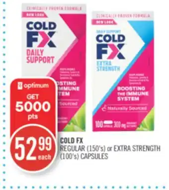Shoppers Drug Mart COLD FX REGULAR (150's) or EXTRA STRENGTH (100's) CAPSULES offer