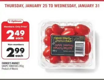 Shoppers Drug Mart FARMER'S MARKET GRAPE TOMATOES offer