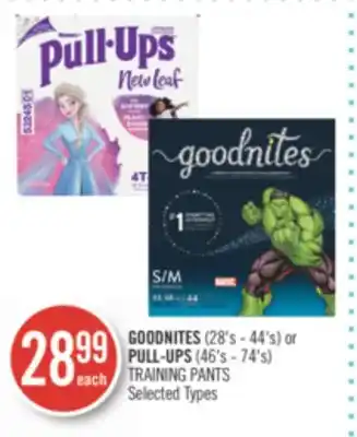 Shoppers Drug Mart GOODNITES (28's - 44's) or PULL-UPS (46's - 74's) TRAINING PANTS offer