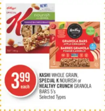 Shoppers Drug Mart KASHI WHOLE GRAIN, SPECIAL K NOURISH or HEALTHY CRUNCH GRANOLA BARS offer