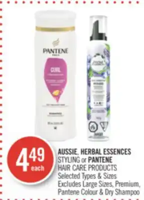 Shoppers Drug Mart AUSSIE, HERBAL ESSENCES STYLING or PANTENE HAIR CARE PRODUCTS offer