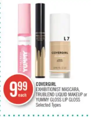 Shoppers Drug Mart COVERGIRL EXHIBITIONIST MASCARA, TRUBLEND LIQUID MAKEUP or YUMMY GLOSS LIP GLOSS offer