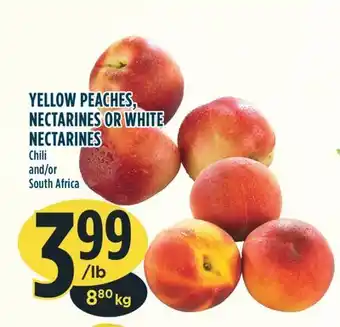 Marché Adonis YELLOW PEACHES, NECTARINES OR WHITE NECTARINES offer