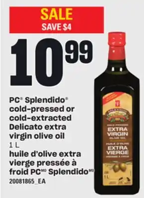 Independent City Market PC SPLENDIDO COLD-PRESSED OR COLD-EXTRACTED DELICATO EXTRA VIRGIN OLIVE OIL, 1 L offer