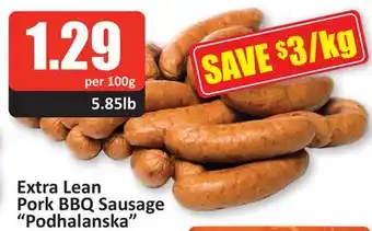 Starsky Extra Lean Pork BBQ Sausage Podhalanska offer